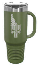 Load image into Gallery viewer, Idaho Punisher Flag 40oz Handle Mug Laser Engraved
