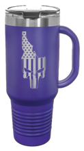 Load image into Gallery viewer, Idaho Punisher Flag 40oz Handle Mug Laser Engraved
