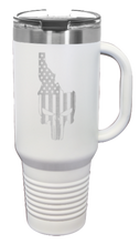 Load image into Gallery viewer, Idaho Punisher Flag 40oz Handle Mug Laser Engraved
