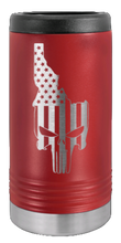 Load image into Gallery viewer, Idaho Punisher Flag Laser Engraved Slim Can Insulated Koosie
