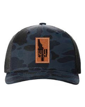 Load image into Gallery viewer, Idaho Punisher Leather Patch Richardson 112 Duck Camo Hat
