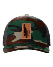 Load image into Gallery viewer, Idaho Punisher Leather Patch Richardson 112 Duck Camo Hat
