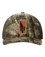 Load image into Gallery viewer, Idaho Punisher Leather Patch Richardson 112 Duck Camo Hat
