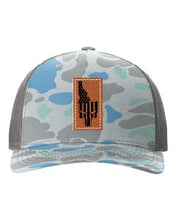 Load image into Gallery viewer, Idaho Punisher Leather Patch Richardson 112 Duck Camo Hat
