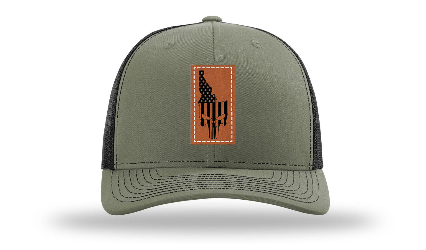 Idaho Punisher Leather Patch Richardson 112 Hat
