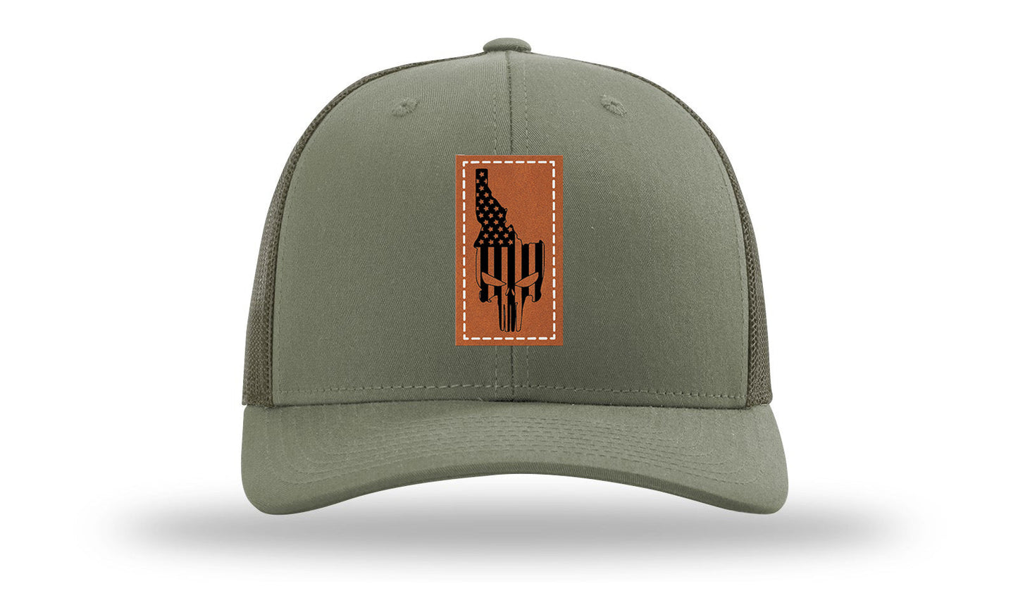 Idaho Punisher Leather Patch Richardson 112 Hat