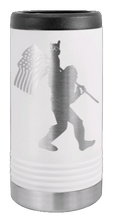 Load image into Gallery viewer, Squatch Flag Laser Engraved Slim Can Insulated Koosie
