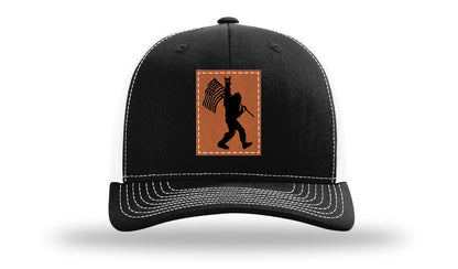 Sasquatch Flag Leather Patch Richardson 112 Hat