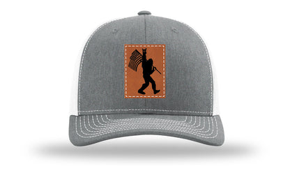 Sasquatch Flag Leather Patch Richardson 112 Hat