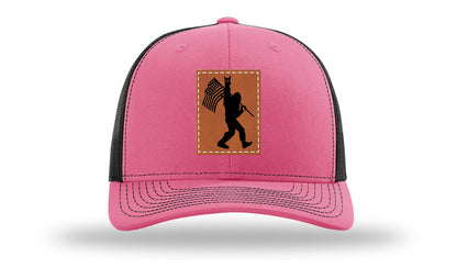 Sasquatch Flag Leather Patch Richardson 112 Hat