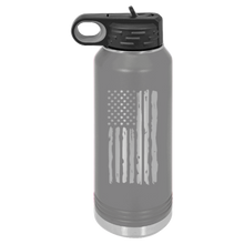 Load image into Gallery viewer, Distressed Flag Laser Engraved Water Bottle (Etched)
