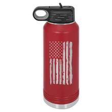 Load image into Gallery viewer, Distressed Flag Laser Engraved Water Bottle (Etched)
