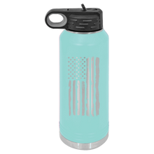 Load image into Gallery viewer, Distressed Flag Laser Engraved Water Bottle (Etched)
