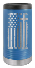 Load image into Gallery viewer, Stand For The Flag Laser Engraved Slim Can Insulated Koosie
