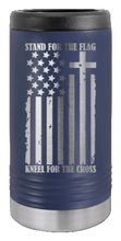 Load image into Gallery viewer, Stand For The Flag Laser Engraved Slim Can Insulated Koosie
