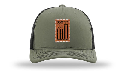 Stand For The Flag Leather Patch Richardson 112 Hat