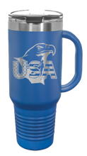 Load image into Gallery viewer, USA Eagle 40oz Handle Mug Laser Engraved
