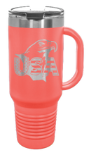 Load image into Gallery viewer, USA Eagle 40oz Handle Mug Laser Engraved
