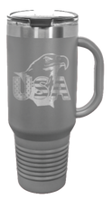 Load image into Gallery viewer, USA Eagle 40oz Handle Mug Laser Engraved
