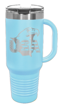 Load image into Gallery viewer, USA Eagle 40oz Handle Mug Laser Engraved
