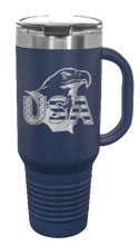 Load image into Gallery viewer, USA Eagle 40oz Handle Mug Laser Engraved
