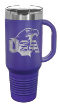 Load image into Gallery viewer, USA Eagle 40oz Handle Mug Laser Engraved
