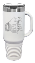 Load image into Gallery viewer, USA Eagle 40oz Handle Mug Laser Engraved
