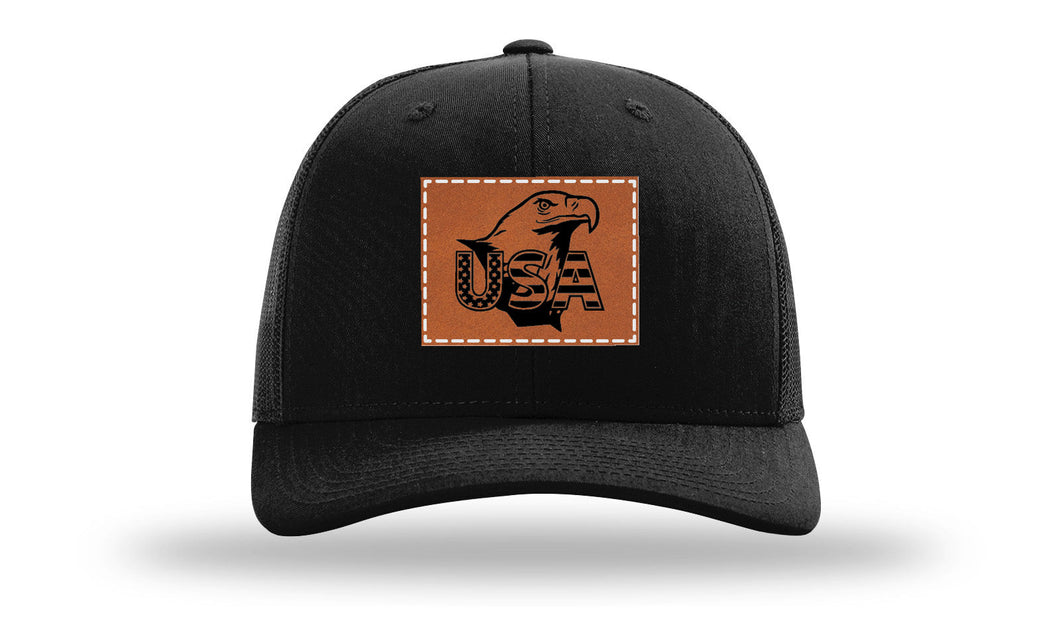USA Eagle Leather Patch Richardson 112 Hat