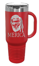 Load image into Gallery viewer, Abe Merica 40oz Handle Mug Laser Engraved
