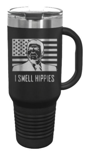 I Smell Hippies 40oz Handle Mug Laser Engraved