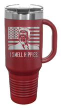 Load image into Gallery viewer, I Smell Hippies 40oz Handle Mug Laser Engraved
