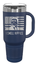 Load image into Gallery viewer, I Smell Hippies 40oz Handle Mug Laser Engraved
