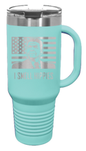 Load image into Gallery viewer, I Smell Hippies 40oz Handle Mug Laser Engraved
