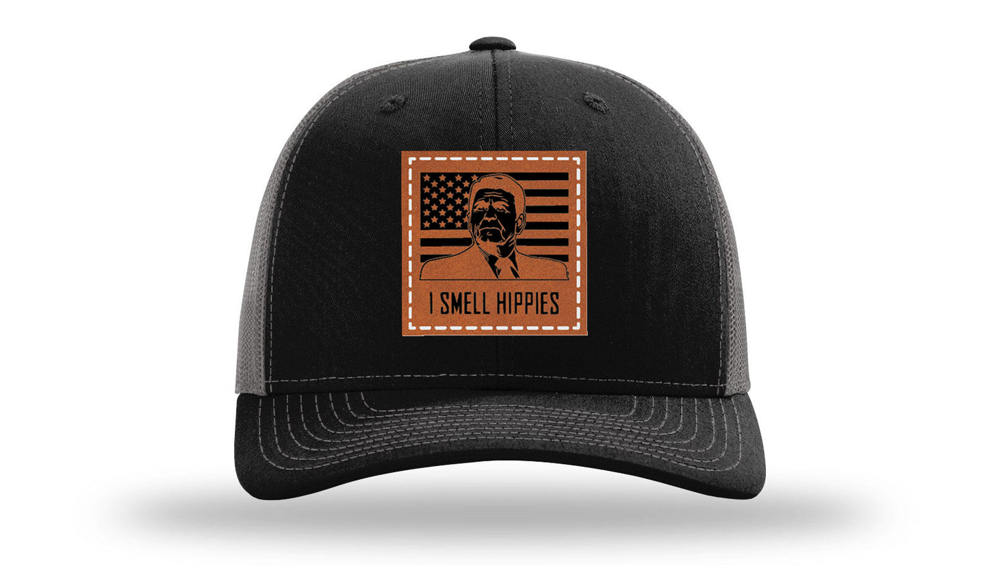 I Smell Hippies Leather Patch Richardson 112 Hat