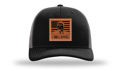 I Smell Hippies Leather Patch Richardson 112 Hat