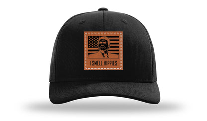 I Smell Hippies Leather Patch Richardson 112 Hat