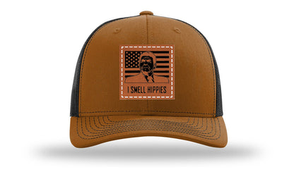 I Smell Hippies Leather Patch Richardson 112 Hat