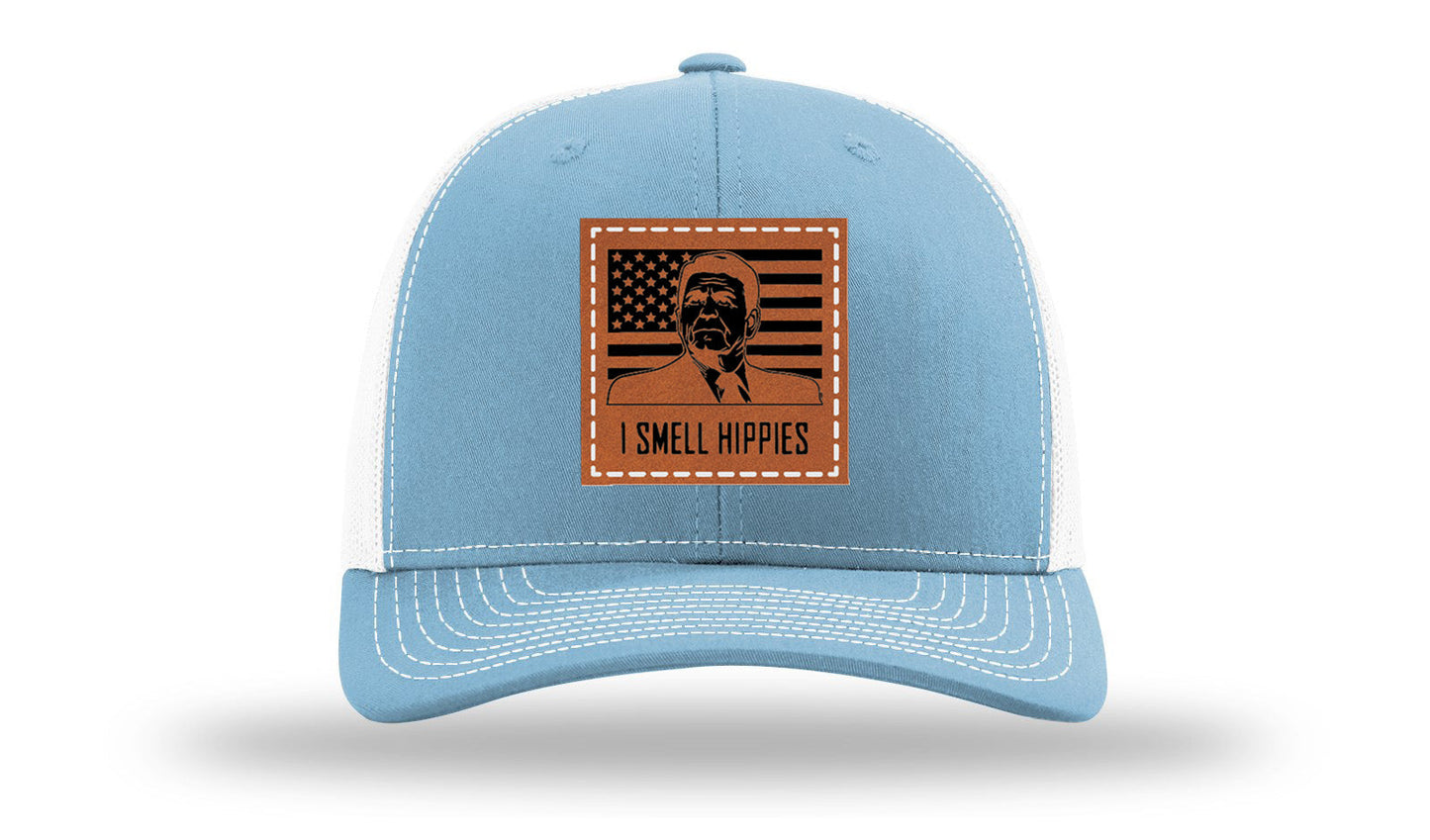 I Smell Hippies Leather Patch Richardson 112 Hat