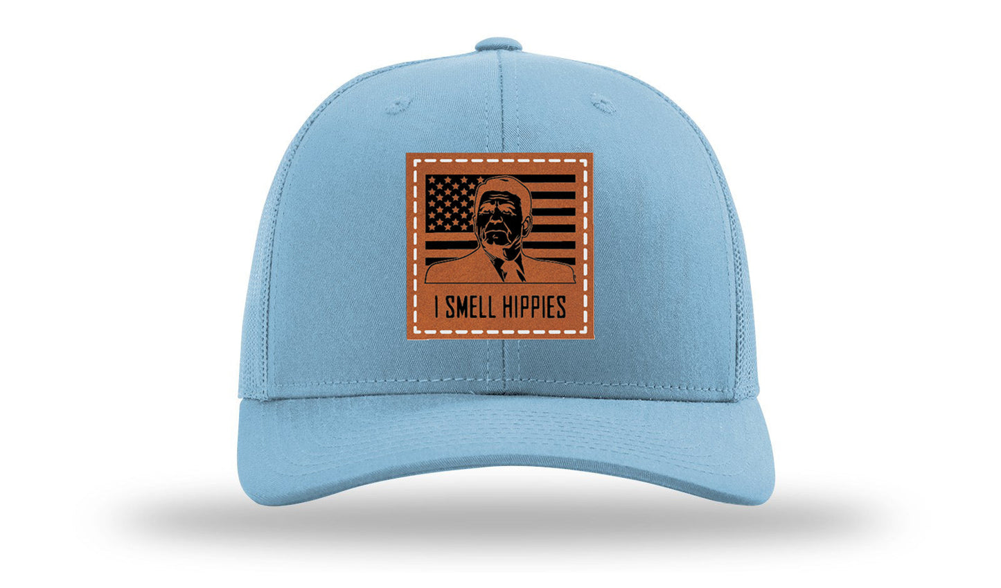 I Smell Hippies Leather Patch Richardson 112 Hat
