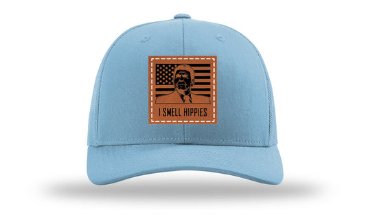 I Smell Hippies Leather Patch Richardson 112 Hat