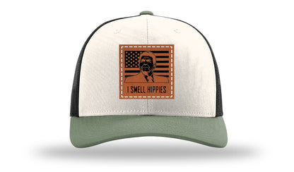 I Smell Hippies Leather Patch Richardson 112 Hat