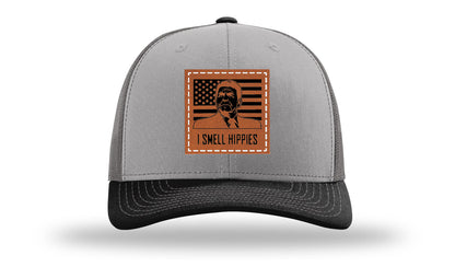 I Smell Hippies Leather Patch Richardson 112 Hat