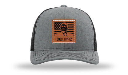 I Smell Hippies Leather Patch Richardson 112 Hat