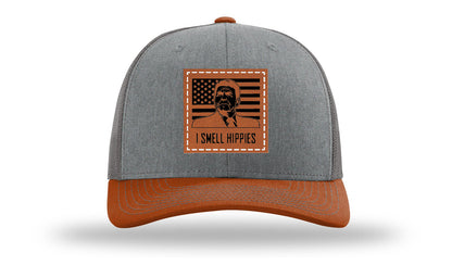 I Smell Hippies Leather Patch Richardson 112 Hat