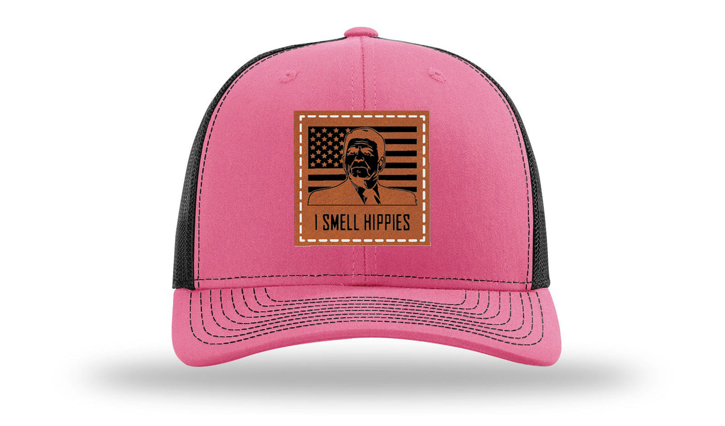I Smell Hippies Leather Patch Richardson 112 Hat
