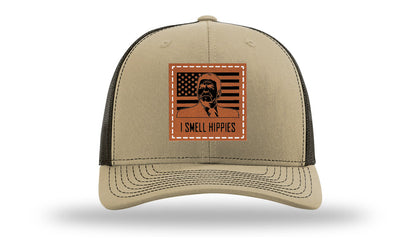 I Smell Hippies Leather Patch Richardson 112 Hat