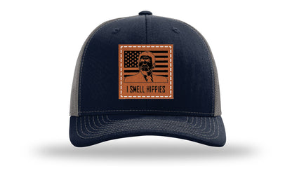 I Smell Hippies Leather Patch Richardson 112 Hat