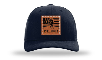 I Smell Hippies Leather Patch Richardson 112 Hat