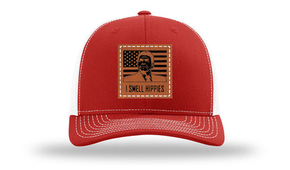 I Smell Hippies Leather Patch Richardson 112 Hat