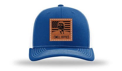 I Smell Hippies Leather Patch Richardson 112 Hat